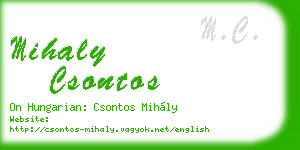 mihaly csontos business card