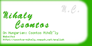 mihaly csontos business card
